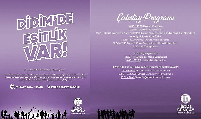 Didim’de Eşitlik Var, Didim Belediyesi Yerel Eşitlik Eylem Planı (YEEP) çalıştayı düzenleniyor