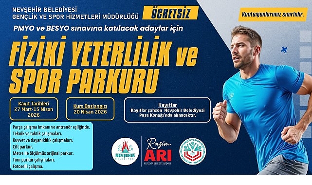 Nevşehir Belediyesi’nden PMYO ve BESYO Adaylarına Ücretsiz Parkur Kursu